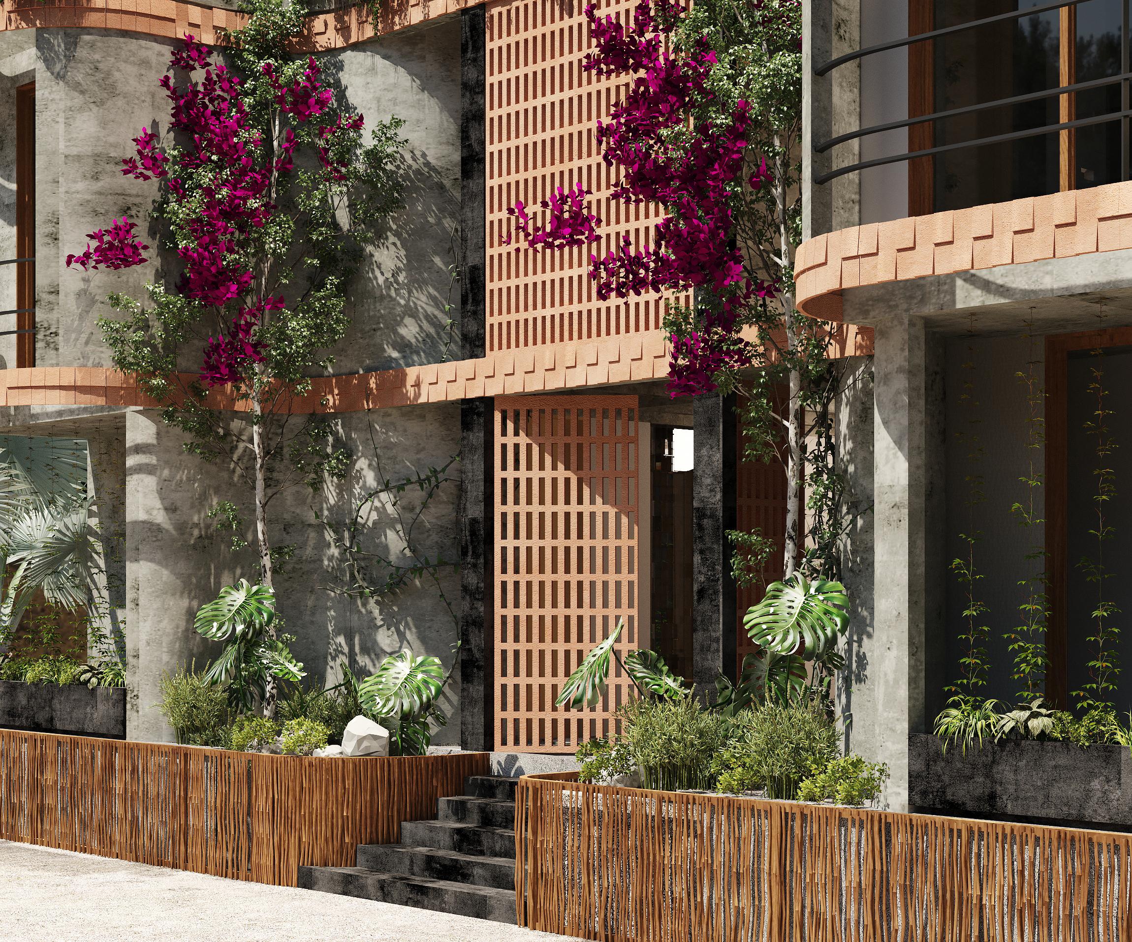 Casa Mangos exterior facade detail